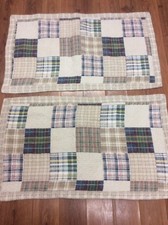 PATCHWORK SHAMS 2 KING TAN