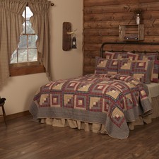 Rustic Twin Quilt Set Red