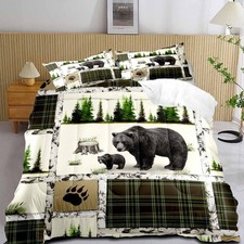 3PCS Rustic Cabin Bedding