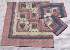 Vintage Log Cabin Quilt & 2